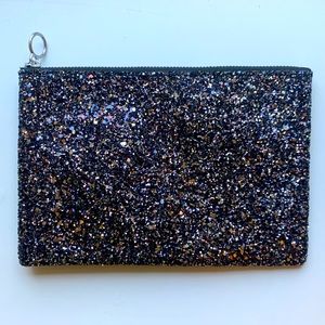 Madewell glitter clutch NWT